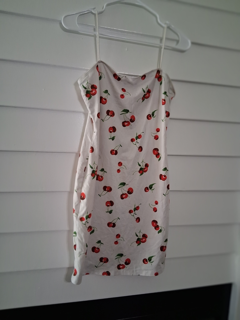 SHEIN White Cherry Slip Mini Dress